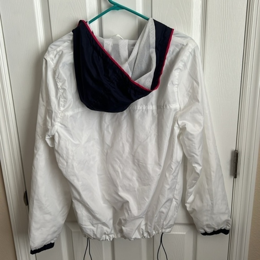 US Polo Assn White Windbreaker Jacket Full Zip Lightweight XL - Picture 6 of 9